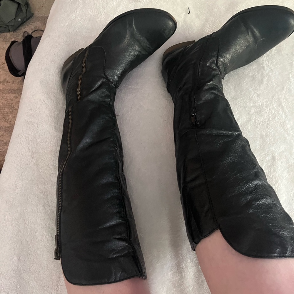 Steve Madden Black Over the Knee Boots